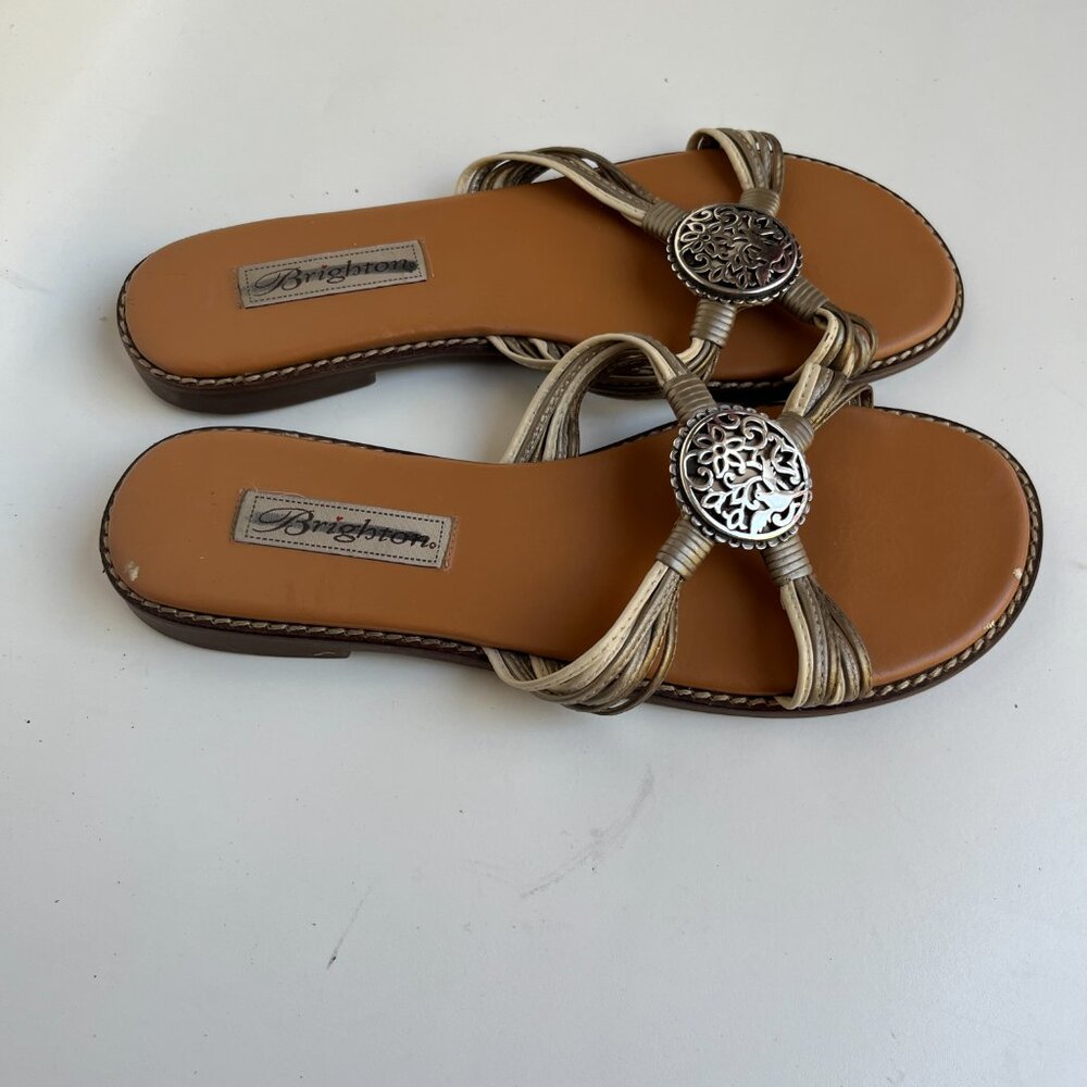 Brighton "Ornate" Style, Brand New Slip-on Sandals, Size 8.5